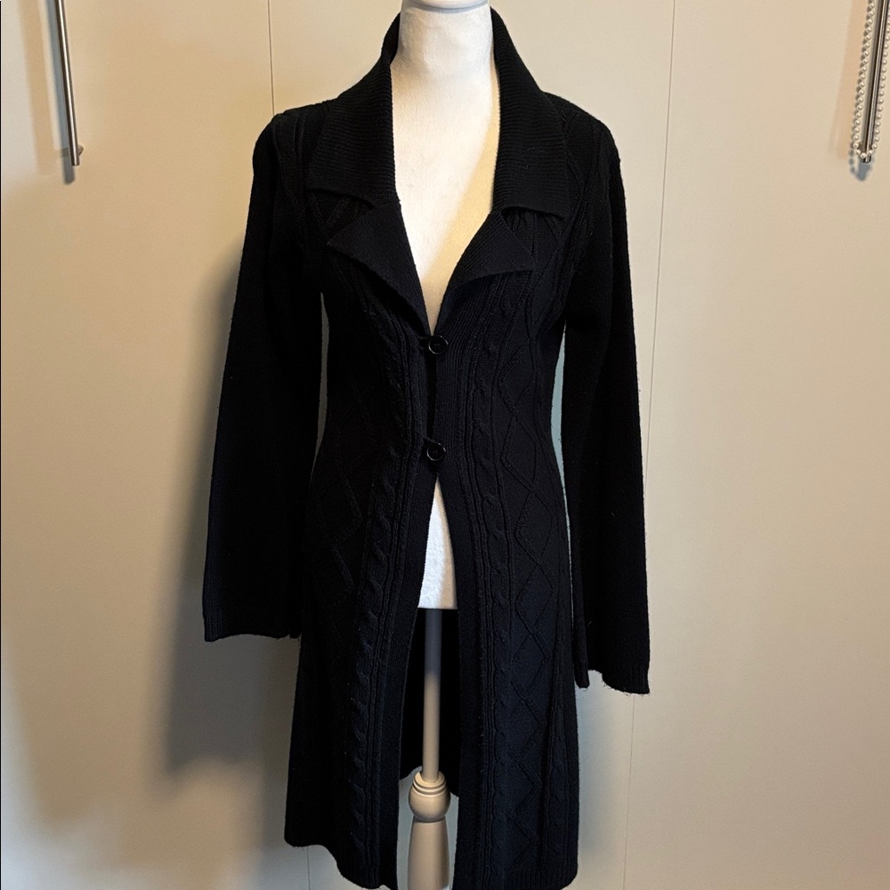 Chesley Black Acrylic Knit Sweater